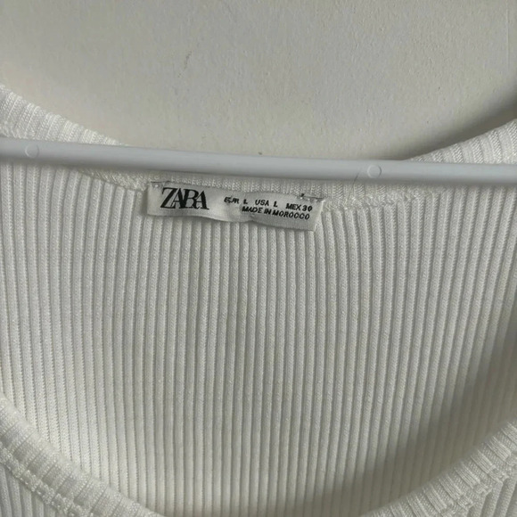 Zara Sleeveless High Low Tie ripped tank wrap color block Dress L - Picture 8 of 8